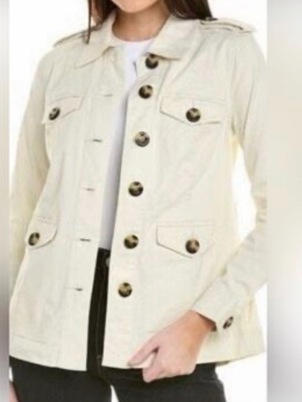 Cabi Kenya style 5659 bone off white utility safari jacket New without tags XXL